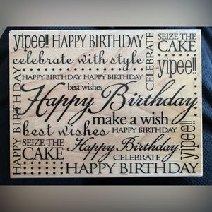 Hero Arts Design Block Birthday rubber stamp